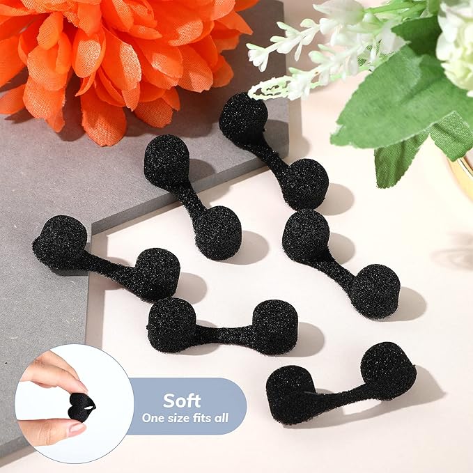 Tondiamo 100 Pieces Nose Plug Filter Disposable Nose Filter Sponge for Women Men Sunless Spray Tanning Outdoor Dust Construction Areas(Black)