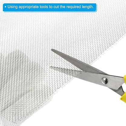 PATIKIL 40" L x 10" W Woven Wire Mesh, 16 Mesh 316L Stainless Steel Air Vent Filter Screen for Window Security Vent Cover Filtration Animals Fence