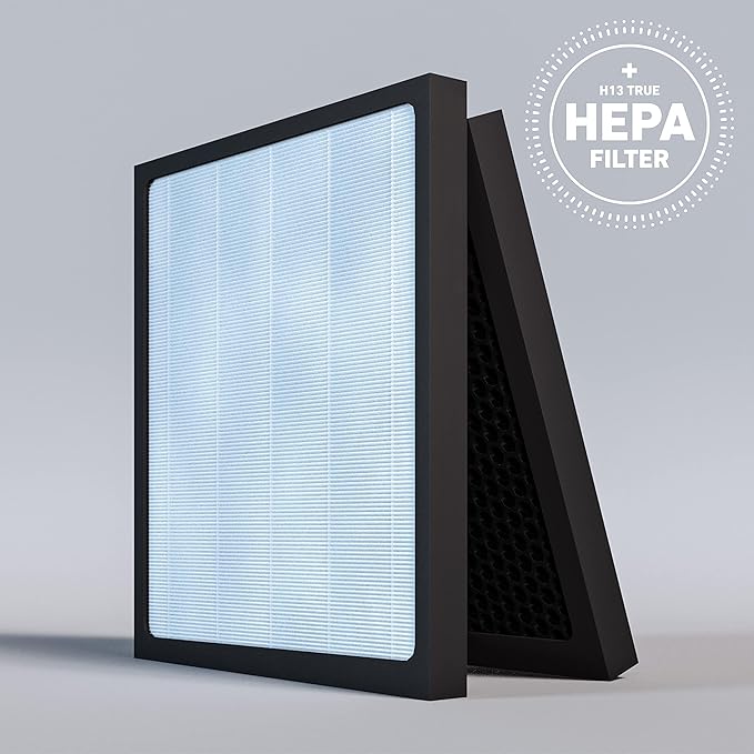 HATHASPACE HSP001 H13 True HEPA Filter Replacement, 4-Stage Air Purifier Filter with Activated Carbon, Pre-Filter & Cold Catalyst, Captures Dust, Smoke, Odors, VOCs, Easy to Install, 1 Pack