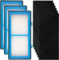 (9 Pack) AER1 Filter 3 HEPA Filters + 6 Carbon Booster Filters Compatible With Holmes AER1 Type Total Air Filter, HAPF30AT And HAP242-NUC, Replacement HEPA Filter Kit