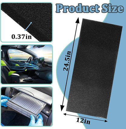 30 PPI Sponge Filter, Foam Filter Replacement, Universal Air Filter Sheet,Size 24" x 12" x 3/8", Perfect for Cutting and Fitting Purifier, Aquarium, Fish Tank, Air Conditioner