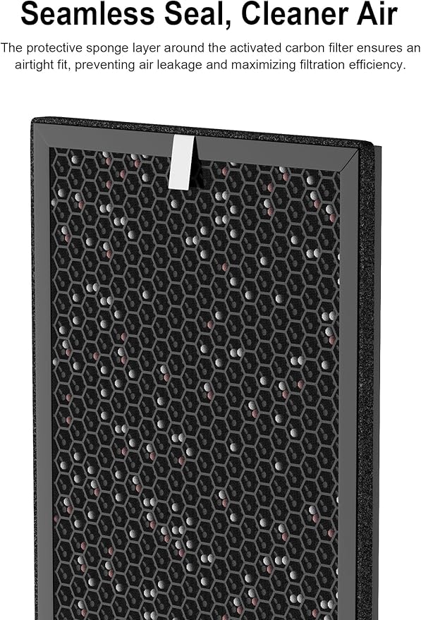 5000 Replacement Carbon Filter Compatible with Air Doctor 5000, 5000H, 5500, 5500i Air Purifiers, High-Capacity Large Granule Carbon Filter Compare to Part # ADF5006, 4-Pack