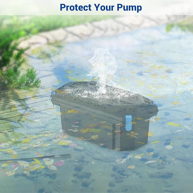 NFESOLAR Pond Filter for Outdoor Ponds, Filter Box with Filter Pads, Bio-Balls and Ceramic Filter Rings, Protect Submersible Pump Fountain Pump N9326