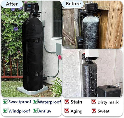 Water Softener Cover – Heavy Duty Tank Protection Fabric, Waterproof Equipment Shield Layer, UV Resistant Outdoor Guard | Water Filter Tank Protector for Home, Weather Defense, Long Term Outdoor Use