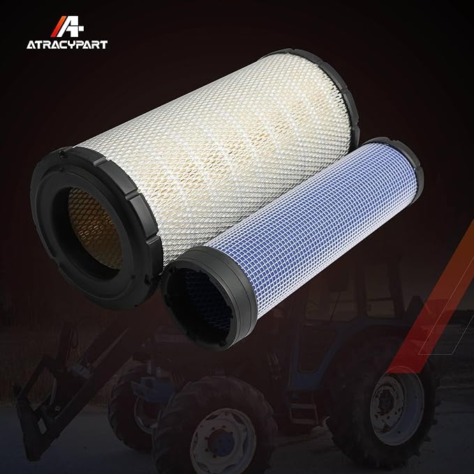 Air Filters Set P828889-P829333 110-6326 -110-6331 46562-46569 AT171853-AT171854 222421A1-222422A1 RS3544-RS3545 Compatible with Donaldson, Caterpillar Cat Backhoe, Wix, John Deere, Case and Baldwin