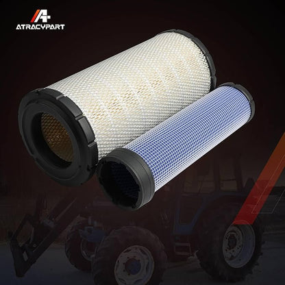 Air Filters Set P828889-P829333 110-6326 -110-6331 46562-46569 AT171853-AT171854 222421A1-222422A1 RS3544-RS3545 Compatible with Donaldson, Caterpillar Cat Backhoe, Wix, John Deere, Case and Baldwin