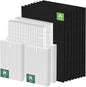 HPA300 HEPA Replacement Filt-er for Honeywell HPA300 Series Air Purifi-ers HPA300 HPA300VP HPA304 HPA3300, Replace HRF-R3 (6 HEPA R Replacement Filt-ers + 8 Activated Carbon Pre-Filter)