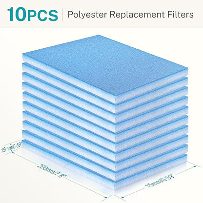 Indoor Dryer Vent Kit 10 Pack Dryer Filter Replacement, Compatible with HG Power Indoor Dryer Vent Systems, Polyester Vent Filters