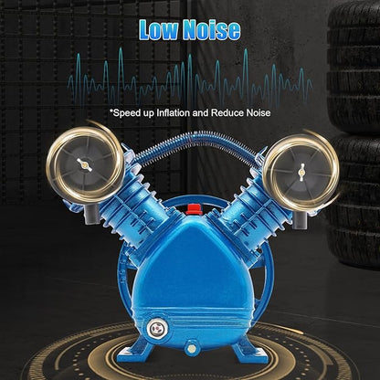 V Air Compressor Pump Head for 3 HP 2 Piston Motor Twin Cylinder Single Stage,Air Compressor Pump Motor Head Single Stage, in Tools & Home Improvement Portable Air Compressors
