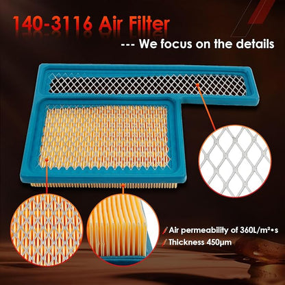 Tune Up Kit 140-3116 Air Filter, 122-0836 Oil Filter & Fuel Filter with Spark Plug, Compatible With Onan RV QG Generators 5500 7000, HGJAA HGJAB HGJAC & Marquis Gold/RV QG Marquis Platinum QG EFI