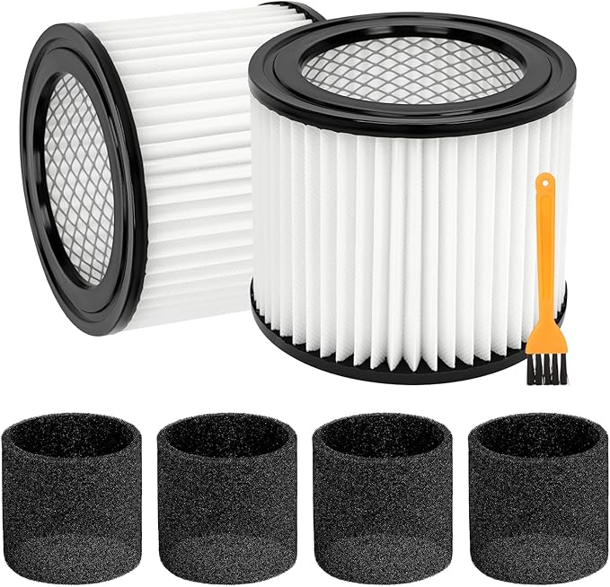 2 Pack 90398 Replacement Filter Compatible with Shop Vac 903-98 90398 9039800 903-98-00 Type AA Cartridge Vacuum Filter Fits Most Shop Vac 4 Gallon and Less Wet/Dry Vacuum