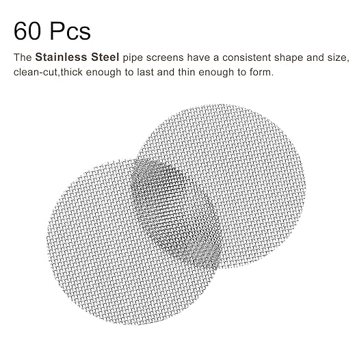 MECCANIXITY Pipe Screen Stainless Steel Screens, 1 Inch (25.4mm) Diameter for Pipe Filter, Pack of 60
