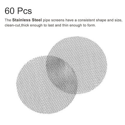 MECCANIXITY Pipe Screen Stainless Steel Screens, 1 Inch (25.4mm) Diameter for Pipe Filter, Pack of 60