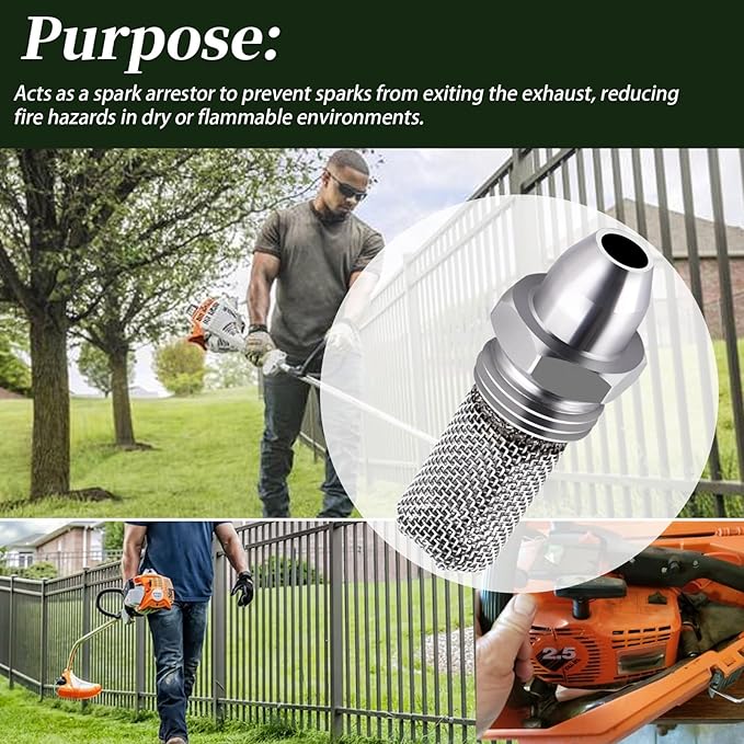 4140-140-6904 Spark Arrestor(1PCS) Compatible with Stihl Trimmer Models(FC 55, FS 38, 45, 46, 55, HL 45, KM 55)