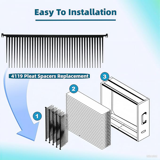 6 Pack #4119 Pleat Spacers Replacement Compatible with Aprilaire 2200, 2250, Space Gard 2200 Whole House Furnace, 4119 Fresh Air Ventilation Furnace Filters