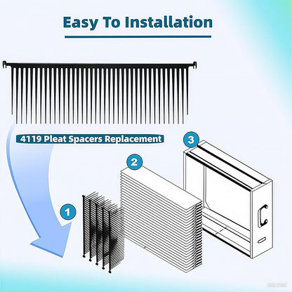 6 Pack #4119 Pleat Spacers Replacement Compatible with Aprilaire 2200, 2250, Space Gard 2200 Whole House Furnace, 4119 Fresh Air Ventilation Furnace Filters