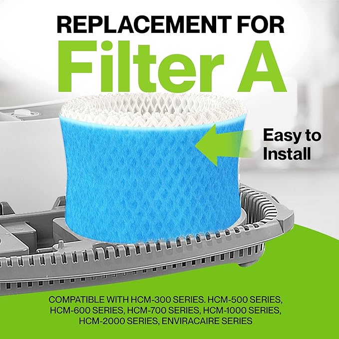 Durabasics 6 Pack of Premium Humidifier Filters Compatible with Honeywell Humidifier Filters HAC-504, HAC-504AW & Honeywell Filter A | Replacement for HCM 350 Cool Mist Humidifiers