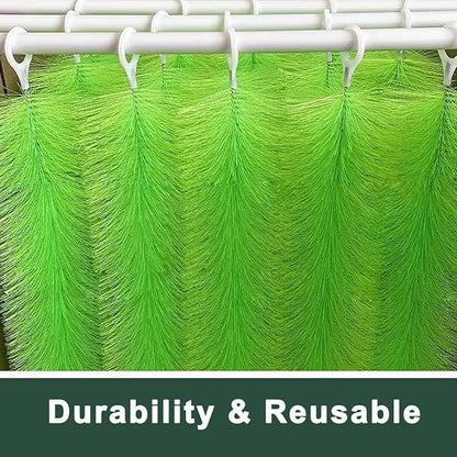 50 Packs Filter Brushes Aquarium Brushes Set for Koi Pond Water Garden Outdoor Pond Skimmers Brush Filter Cleaning Brush 27.5 Inch by 4.7 Inch (Green)