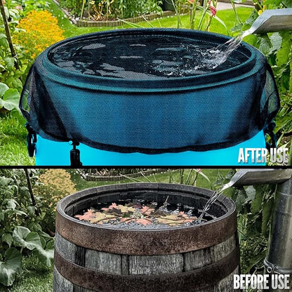 Mesh Cover for Rain Barrel, 2Pcs Water Collection Buckets Cover Rain Collection Barrels Netting Screen to Keep Mosquitoes, Leaves and Debris