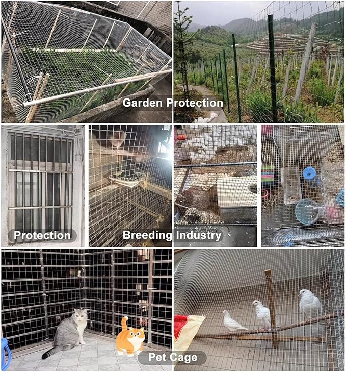 Garden Chicken Wire Animals Enclosure 304 Stainless Steel Woven Wire Mesh Welded Mesh Galvanised Steel Wire Hard and Heat Resisting Wire Mesh Used for Many Projects (Size : L:1.5m-H:1m-0.6cm)