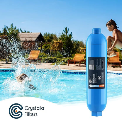 Crystala Garden Hose End Pre-Filter for Swimming Pool, Hot Tubs, Spa, Inflatable Pool, Ponds, Greatly Reduces Bad Taste, Odors, Chlorin and Sediment, up to 8,000 Gallons, 3 Pack