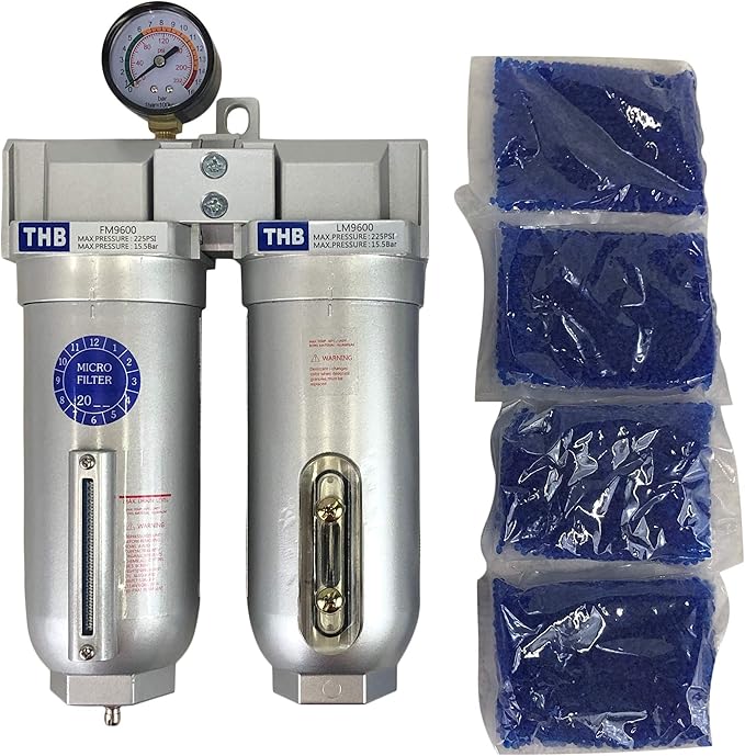 3/4" COMPRESSED AIR DESICCANT AIR DRYER/COALESCING FILTER FOR COMPRESSED AIR SYSTEMS GREAT FOR PLASMA CUTTER