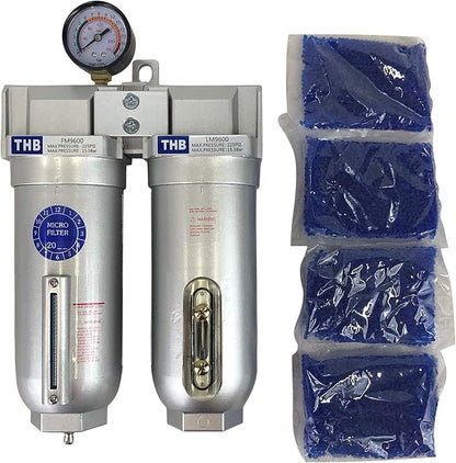 3/4" COMPRESSED AIR DESICCANT AIR DRYER/COALESCING FILTER FOR COMPRESSED AIR SYSTEMS GREAT FOR PLASMA CUTTER