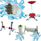 Filter Cleaning Stand Cleaner for 3, 4 or 6 Inch Swimming Pool cartridges, Tornado Spinner Action Maintenance Pump Equipment Above in ground Solar Cover Salt Systems or Chlorine