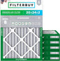 Filterbuy 20x24x2 Air Filter MERV 8 Essential Dust & Allergy Defense (6-Pack), Electrostatic Pleated HVAC AC Furnace Filters Replacement, Made in USA (Actual Size: 19.38 x 23.38 x 1.75)