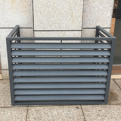 Pool pump covers for outside units, outdoor garbage can enclosures, aluminum outdoor garden air conditioner cover, sturdy and durable, noise-proof, suitable for gardens, balconies, walls ( Color : THR