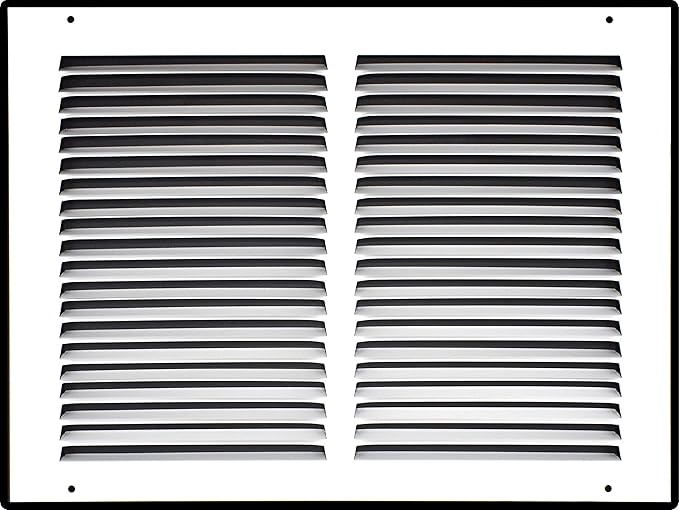 Fits 14x10 Duct Opening | Steel Return Air Grille by Handua | Vent Cover Grill for Sidewall and Ceiling | White | HVAC Cold Air Intake Grille | Outer Dimensions: 15.75"W X 11.75"