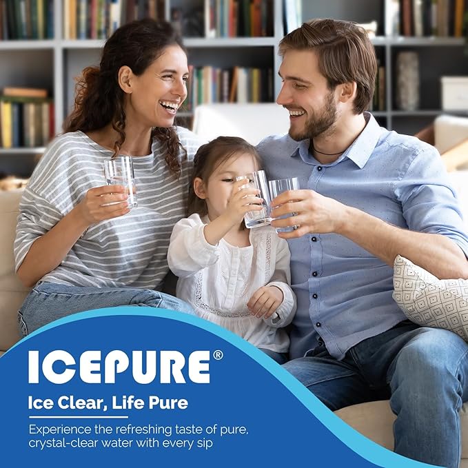 ICEPURE RWF5800A Refrigerator Water Filter and Air Filter Replacement for Frigidaire EPTWFU01, EWF02, Pure Source Ultra II, PureSource Ultra 2, SCWFTCTO, GP006 EPTWFUO1 MR022 JO22 BO022 TH-01, 2 Combo