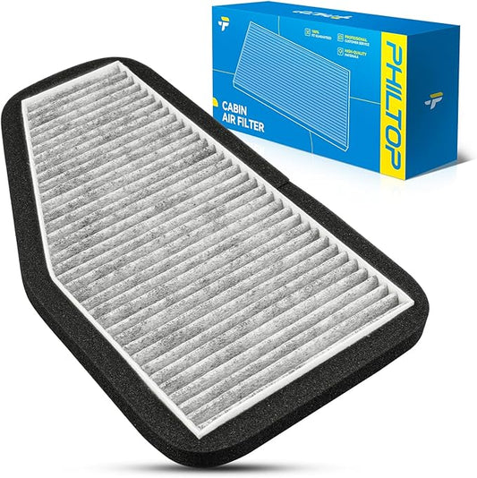 PHILTOP Cabin Air Filter w/Activated Carbon, Compatible with CF11279 Ford Escape 2005-2012, Mercury Mariner 2006-2011, Mazda Tribute 2008-2010, Premium Activated Carbon Filter Up Dust Pollen Odor