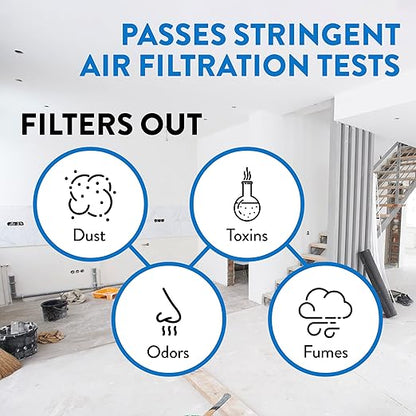 Bundle of Dri-Eaz HEPA 700 Air Scrubber, Industrial Air Filtration System + Following Filters: 1" HEPA (12-Pack) + 1" Carbon (4-Pack) + 2" Pleated (6-Pack) + Synthetic (8-Pack)
