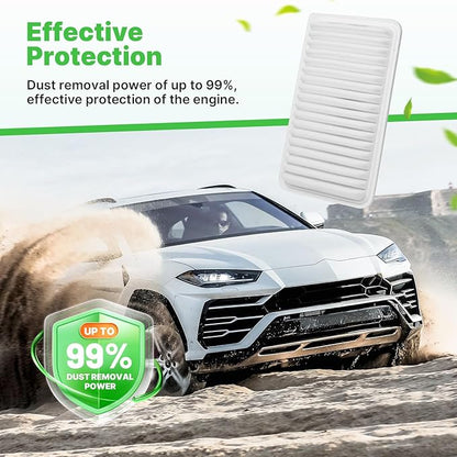 Engine+Cabin Air Filters Fit for 2009-2019 Corolla, 2009-2014 Matrix, 2007-2018 Yaris, 2008-2014 Scion xD, 2009-2010 Vibe Engine Air Filter Replacement Accessories CF10285 CA10190