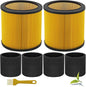 Replacement Filter for Vacmaster 5-20 Gallon/Hart Shop Vacuum 5-17 Gallon, Replaces Hart VCFS 3701 Filter/VCFF Filter, Fits most Shop-Vac/Craftsman Vacuum, with 2x Wet Foam Sleeve