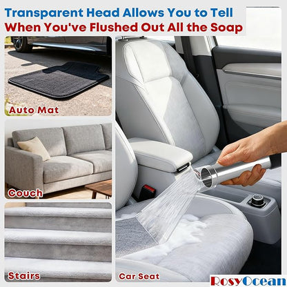 Shop Vac Extractor Attachment for Upholstery & Carpet Cleaning Accessory Hand Wand with Viewing Head Auto Detailing Vacuum Head Hand Tool for Truck Mount & portable Extractor Vacuum Cleaner