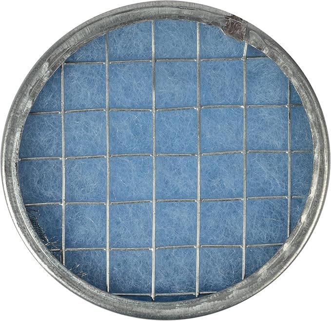 4" Inch Filter Replacement - Round Duct Filter System - G4 Class Filter and Mesh Screen - Dust Collection and Air Purification