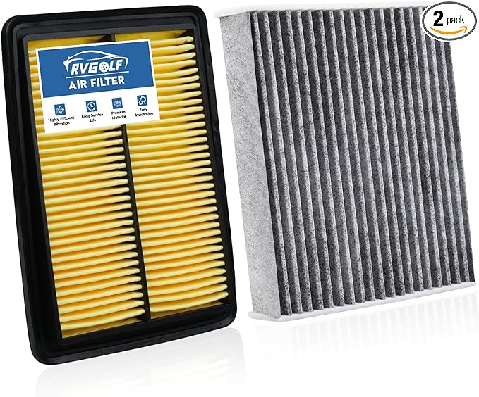 Engine+Cabin Air Filters Fit for Nissan Rogue 2014-2020, Rogue Sport 2017-2022, Qashqai 2017-2022 Engine Air Filter Replacement Air Filter for My Car Accessories# CF11854 CA11858
