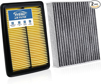 Engine+Cabin Air Filters Fit for Nissan Rogue 2014-2020, Rogue Sport 2017-2022, Qashqai 2017-2022 Engine Air Filter Replacement Air Filter for My Car Accessories# CF11854 CA11858