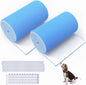 Air Vent Filter, 2 Pack 12"X100" Cut to Size MERV 8 Triple Air Filter Material, Blue & White Electrostatic Vent Filter Kit for Home Floor, Ceiling, Grilles, HVAC Vent, Compression Packing