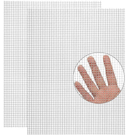 Valchoose Upgraded 2Pack Mesh Screen Crimped 304, 5 Mesh 11 X 14.2 inch, Not Easy Falling Off Metal Mesh Woven, Pretty Sturdy Wire Mesh Not Rusty, Stainless Steel Mesh Flexible, Heat Resisting