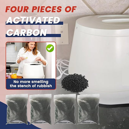 4-Pack (2 Pounds) Odor Absorbing Filter Refills for Lomi Kitchen Composter, Replacement Activated Charcoal Filters, Compatible with Lomi Electric Countertop Compost Bin Charcoal Refill