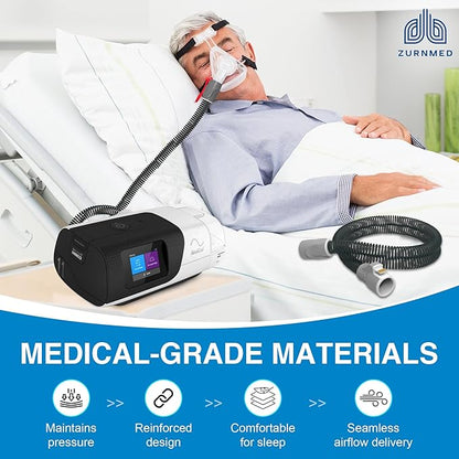 ZURNMED® Climate-Line Air Hose for AirSense 11 & AirCurve 11 (6.5 ft / 2 m) – Includes 12 Replacement Filters – Flexible, Leak-Free CPAP Tubing for Restful Sleep (S11 Models Only)