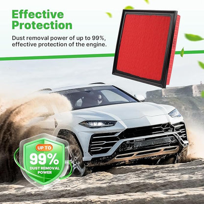 2PCS Engine Air Filter Fit for Toyota RAV4 2019-2025 (2.5L), Camry 2018-2024 (2.5L & 3.5L), Highlander 2020-2026 (2.4L & 3.5L) Air Filter Replacement Engine Filter Car Accessories# CA12377
