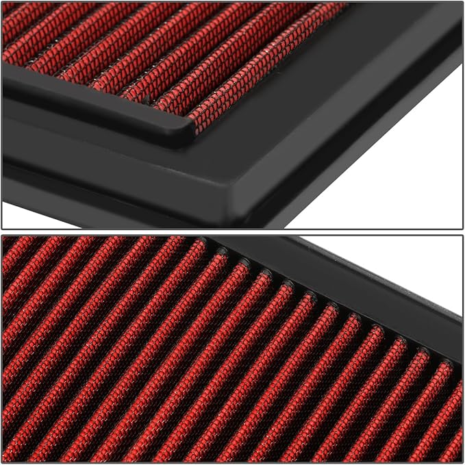 DNA Motoring AFPN-096-RD Clean Air Washable Drop In Panel Air Filter Fit 2.5L [Compatible with 03-06 Subaru Baja SOHC / 99-04 Forester / 99-04 Impreza / 96-04 Legacy 2.2&2.5L / 00-04 Outback]