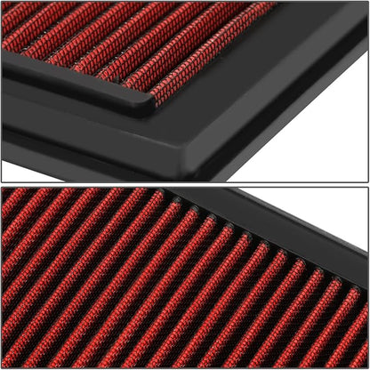 DNA Motoring AFPN-096-RD Clean Air Washable Drop In Panel Air Filter Fit 2.5L [Compatible with 03-06 Subaru Baja SOHC / 99-04 Forester / 99-04 Impreza / 96-04 Legacy 2.2&2.5L / 00-04 Outback]