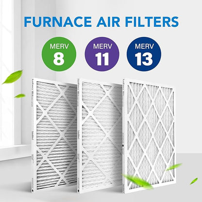 LotFancy 16x25x1 Air Filter MERV 13 4-Pack, Electrostatic Pleated HVAC Furnace Air Filter, Captures Pet Dander Smog Smoke, Actual Size: 15.75"x24.75"x0.75"
