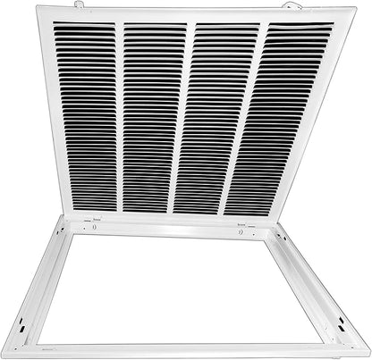 Venti Air 24" X 24" Steel Return Air Filter Grille - Removable Face/Door for 1 inch Filters - HVAC Duct Cover Grill (2-3 Business Day Delivery) [Outer Dimension: 26.5"W X 26.5" H]