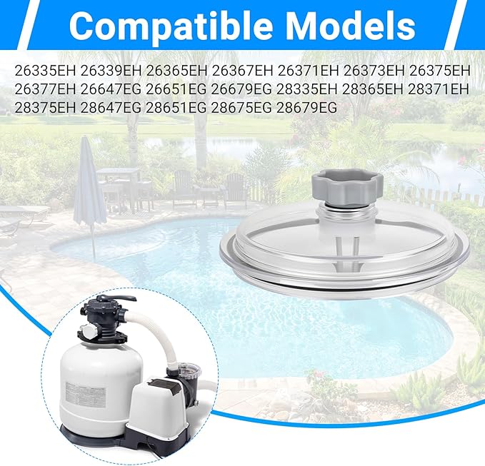 11480 Leaf Trap Cover for Intex Pumps - Includes Valve & O-Rings, Compatible with 26335EH 26339EH